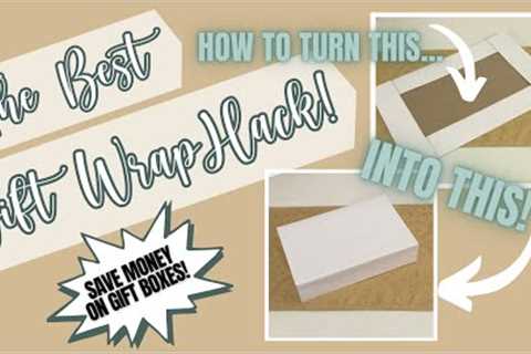 GIFT WRAP HACK - Turning a box lid into a smaller gift box
