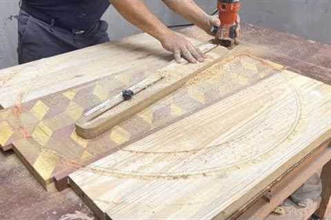 Very Unique Idea DIY Woodworking Project // How To Build A Real Art Table With A Fancy Design