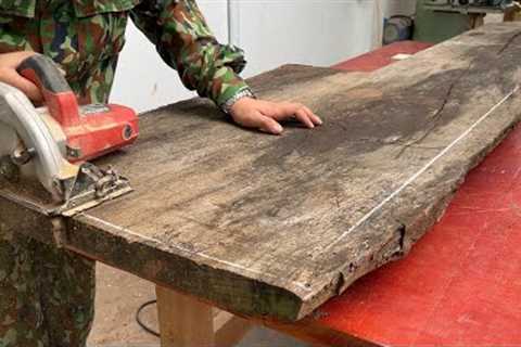 The Amazing Woodworking Art Of A Genius Boy - Inspirational Table Design From Rotten Wood Panels
