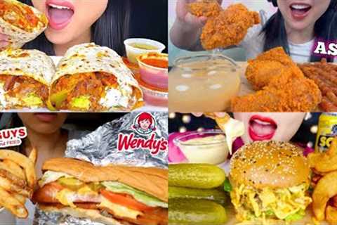 ASMR Fast Food Mukbang compilation 5 | fast food asmr | satisfying eating sounds