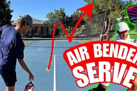 The NEW spin serve in pickleball | AIR BENDER SERVE