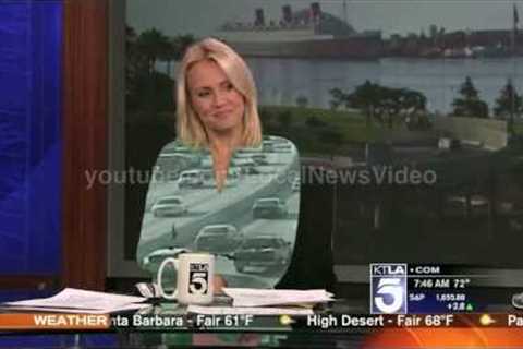 News blooper - news anchor Jessica Holmes' green screen dress
