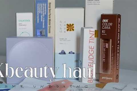 KBeauty haul with me | cosmetics + skincare ASMR Unboxing