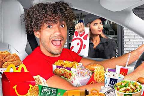 I ATE At Every DRIVE THRU For 24 Hours..