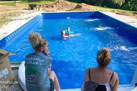 Timelapse DIY Swimming Pool Kit Construction, Built By The Ahlvers Family!
