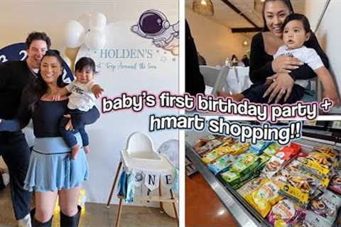 BABY'S FIRST BIRTHDAY!! Korean Grocery Shopping &amp; Haul!!