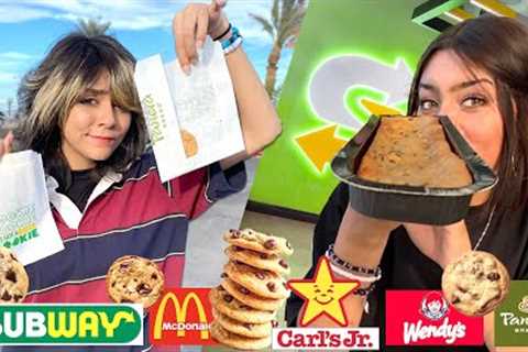 Trying Subway Footlong Cookie &amp; Rating Fast Food Cookies
