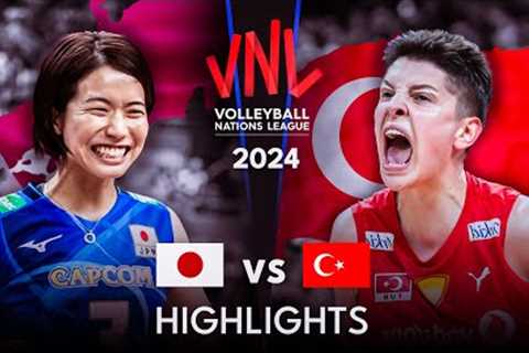 🇯🇵 JAPAN vs TURKIYE 🇹🇷 | Highlights | Women's VNL 2024