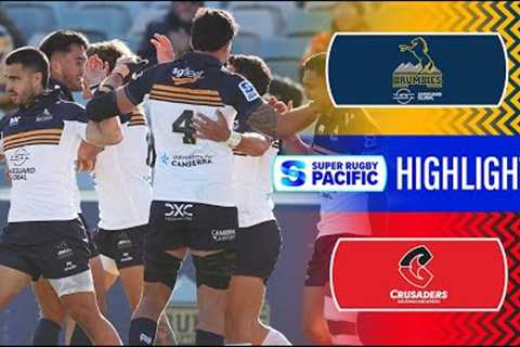 HIGHLIGHTS | BRUMBIES v CRUSADERS | Super Rugby Pacific 2024 | Round 13