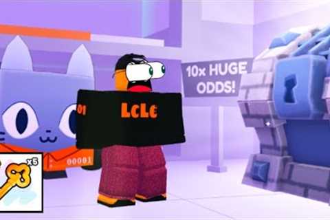 i USED the GOLD KEY &amp; GOT HUGE in PRISON Pet Sim 99