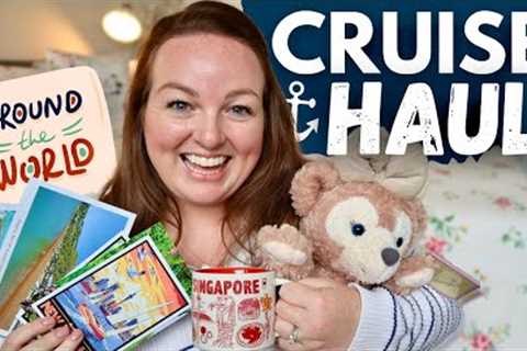 WORLD CRUISE HAUL! 🌍 souvenirs, pins, postcards &amp; Hong Kong Disneyland ✨ travel memories &amp; ..