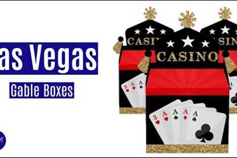 Las Vegas Treat Box Casino Party Favors Goodie Gable Boxes | Big Dot of Happiness