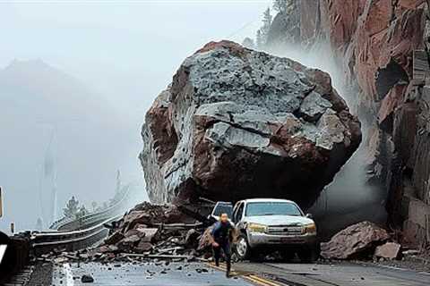 Tragic! Shocking Catastrophic Failures Rockfalls &amp; Landslides Filmed Seconds Before Disaster !