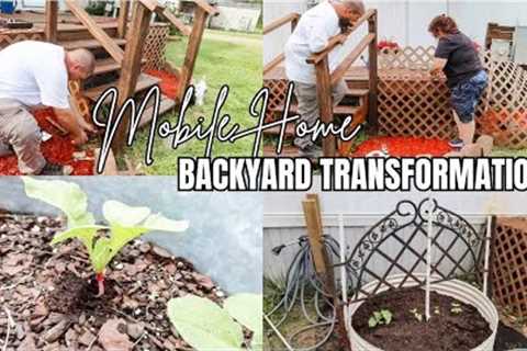 BACKYARD TRANSFORMATION // MOBILE HOME UPDATES // DIY PROJECTS // SINGLE WIDE