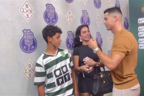 Cristiano Ronaldo jr,Georgina reaction to Cristiano Ronaldo after match interview!!😍🤣🇵🇹