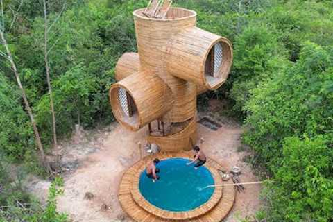 Building Craft-Temple Bamboo Villa And Bamboo Swimming Pool [Full Video]
