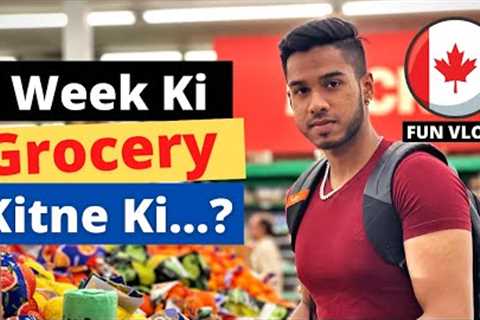 1 Hafte Ki Grocery Kitne Ki? | Grocery Shopping Vlog | Walmart | International Student in Canada