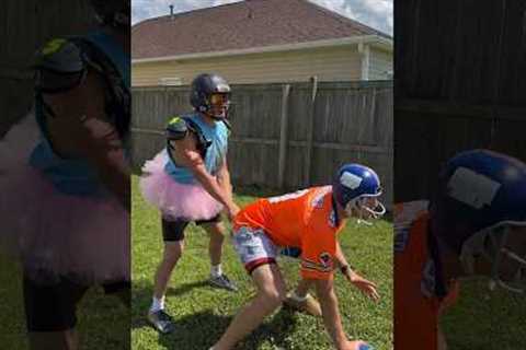 Lotta holes in the D-Fence 🏈😤 #football #funny #skit #comedyskit #sports