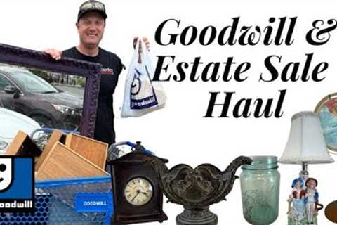 Goodwill, Estate Sale, Antique Mall, Thrift With Me Cottage Home Decor Haul For Reselling
