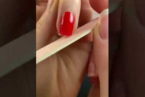 High Gloss Red | Gel Nail Stickers #nailtutorial #asmr #nailart #oddlysatisfying