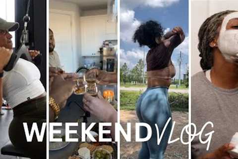 WEEKEND VLOG | GYM WORKOUTS + HOT GIRL WALK +DYING MY HAIR + MORNING ROUTINE