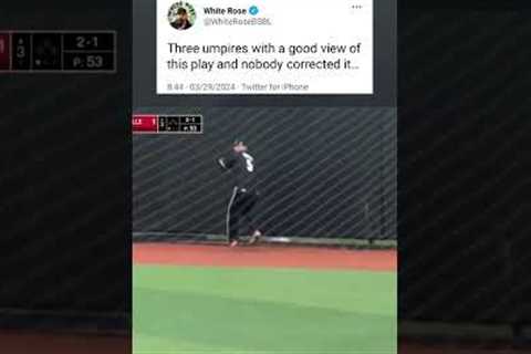 Home run ruled a… triple? #baseball #mlb