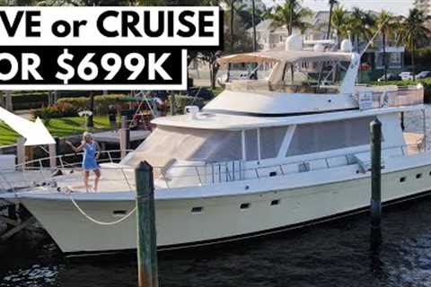 $699,000 2000 OFFSHORE 62' Flushdeck FAST Trawler in 4K / Liveaboard Explorer Expedition Yacht Tour