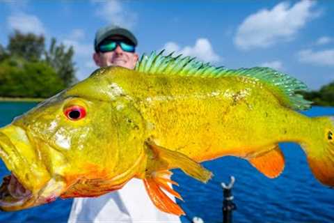 INVASIVE Fish Cannot be Stopped... Catch Clean Cook! Giant Peacock Bass