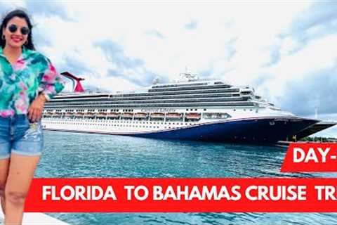 Florida To Bahamas Cruise Trip | Day - 1| Carnival Cruise Room Tour| How we spent 4 Days on Cruise|