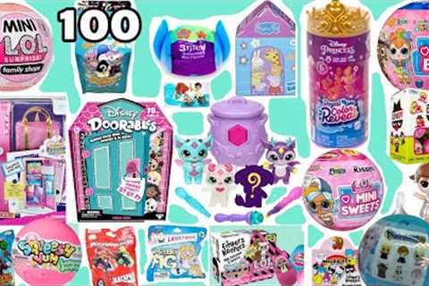 ASMR OPENING 💙❤️100 MYSTERY SURPRISE TOYS❤️ 💙Satisfying Unboxing NO Talking Video