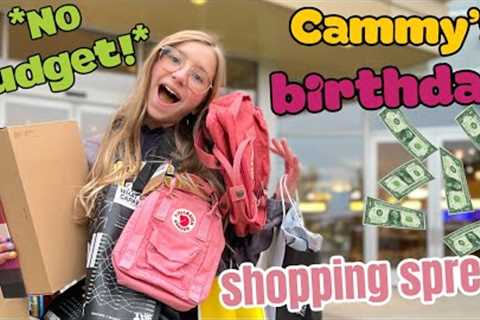We Go On A NO BUDGET Shopping Spree for Cammy's Birthday!!