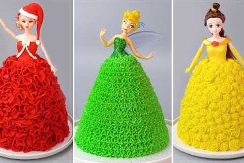 DISNEY PRINCESS  👑 Awesome Birthday Cake Ideas 🌹 Tsunami Cake | Satisfying Cake #9