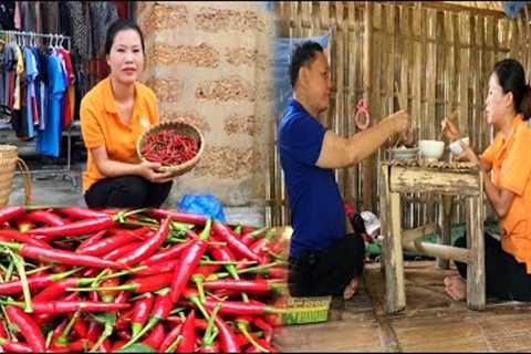 Harvesting chili fields for people - Catching fish - Cooking with my disabled father - Daily life