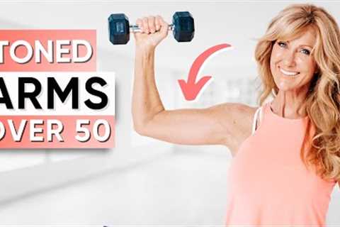 10 Minute Toned Arms Workout With Dumbbells | Ultimate Strength Over 50!