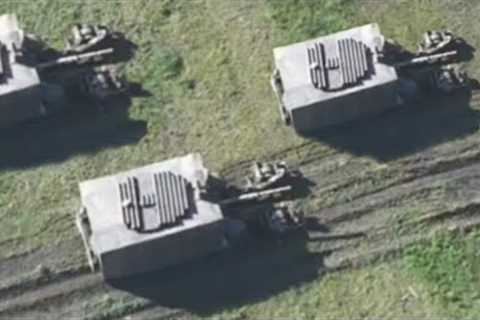 Russian Armored Behemoths attack the army of drone