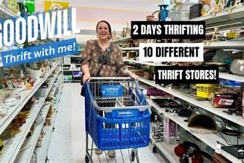 HUGE GOODWILL THRIFT HAUL! Thrift With Me! 2 Days of Thrifting | Filled The Car With Vintage Finds!