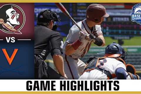 Florida State vs. Virginia Game Highlights | 2023-24 ACC Baseball Championship (Pool Play)