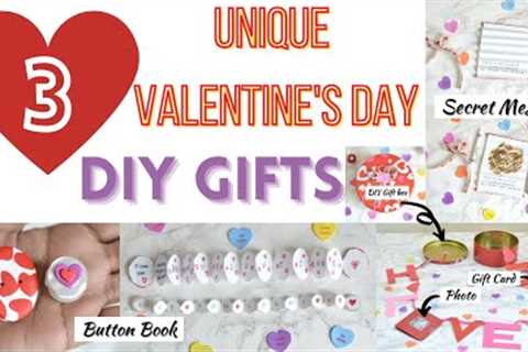 3 Unique Valentine's day DIY gifts | Button Book | DIY gift box | How to write a secret message