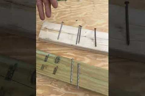 Framing Nail Selection for Treated/Non-Treated Lumber #carpentry #carpenter#tips #nails #shorts
