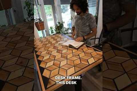 $2,000 pallet wood desk #woodworking #DIY #upcycling #epoxyresin