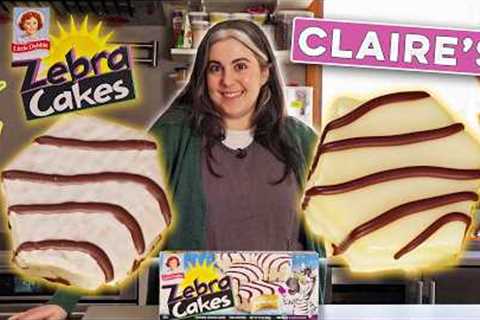 I Tried Making Homemade Zebra Cakes | Claire Recreates