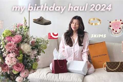 My 2024 birthday haul 🤍 Louis Vuitton, Birkenstocks, flowers &amp; more sweet gifts