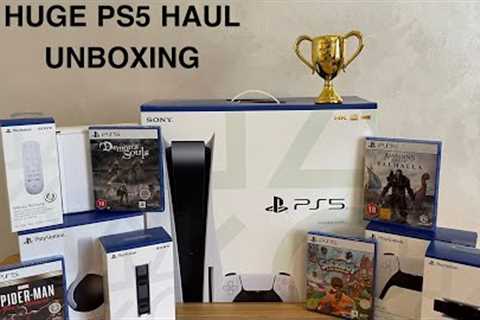 Huge PS5 Haul Unboxing + Accessories &amp; Exclusive Trophy