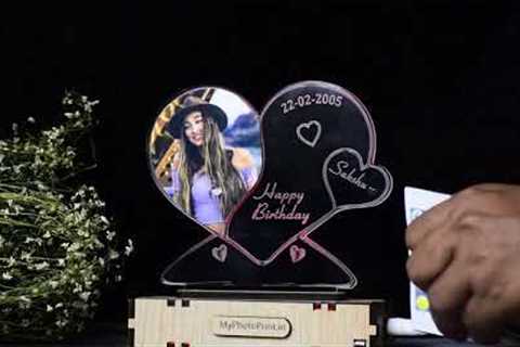 Personalized Special Heart Photo Led Acrylic Lamp With Color Changing |Myphotoprint Gift