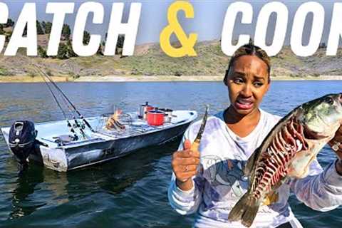Eating ONLY What I CATCH Cooking On A Boat