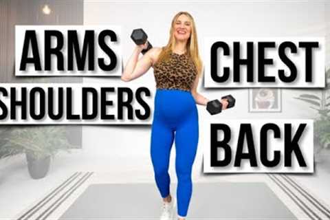 30-min Upper Body Dumbbell Workout | Arms, Shoulders, Chest, &amp; Back