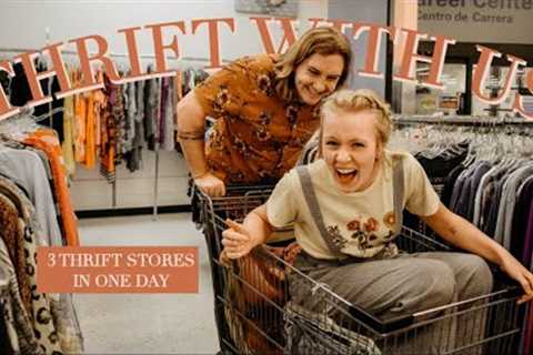 COME THRIFTING WITH US || 3 Thrift Stores / 2 Valentine's / 100s of Finds
