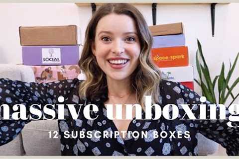 Unboxing and Reviewing 12 Popular Subscription Boxes! 2021 Edition!
