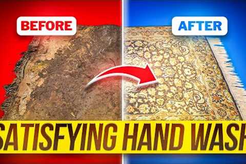 50 Year Old Persian Silk Rug Hand Wash | Satisfying ASMR Carpet Cleaning
