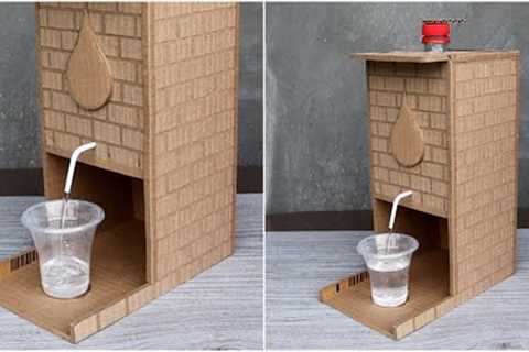 CARDBOARD WATER DISPENSER | Science Project Ideas | Arts &amp; Crafts | DIY School Project